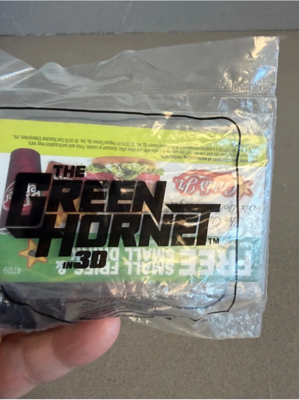 2010 The Green Hornet Black Beauty Key Chain Sealed Carl’s Jr Hardee’s Promo Mov